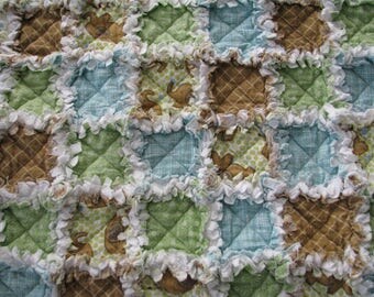 BEAUTIFUL BABY RAG QUILT BLANKET