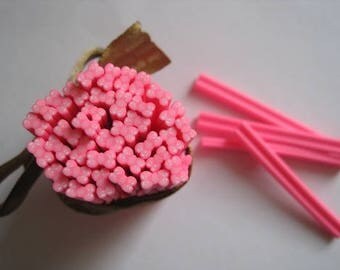 1 x light pink bow fimo cane ❤ ❤ 5mm
