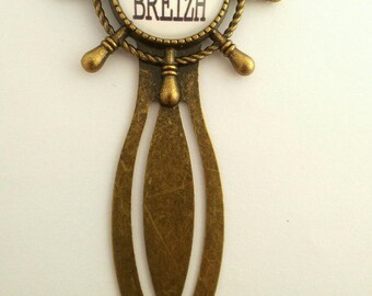 Bookmark bronze marine Special Brittany "Ilove Breizh"