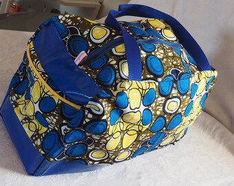 Bag for weekend at Grandma and Grandpa, blue and yellow