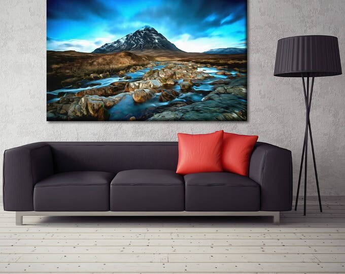 Glencoe Scotland, United Kingdom poster, Nature canvas, Interior decor, room design, print poster, landscape picture, art picture, gift