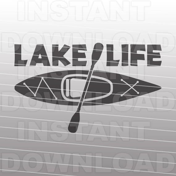 Lake Life with Kayak SVG FileKayaking SVG File Vector Clip