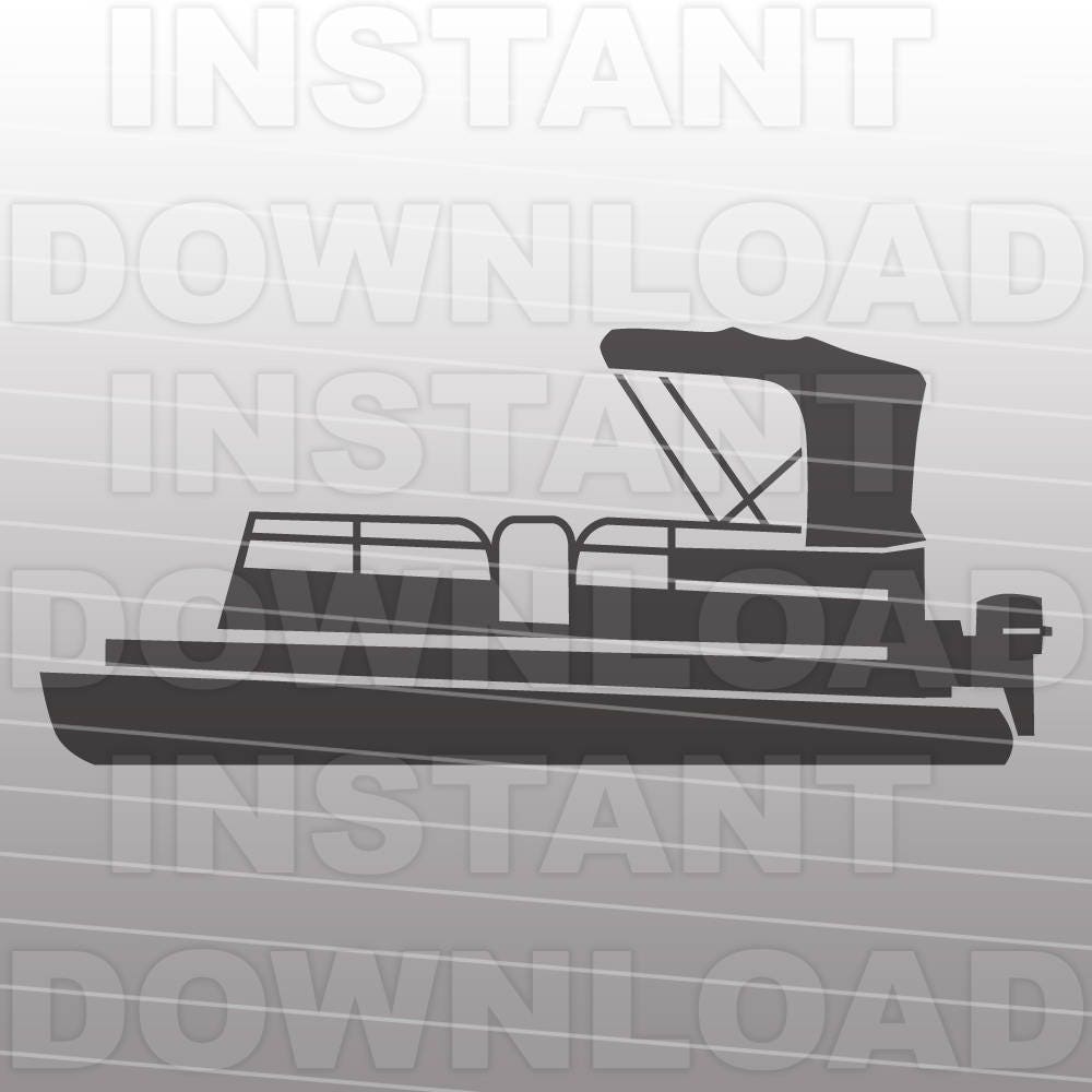 Pontoon Boat SVG FileLake Life SVG FileBoat SVG File-Vector