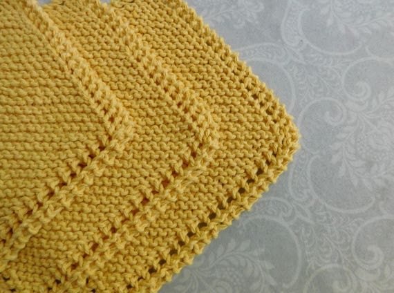 Yellow Dishcloth Trio