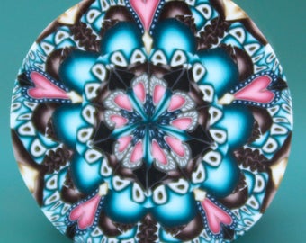 Polymer Clay Circle Kaleidoscope Cane (19ee)