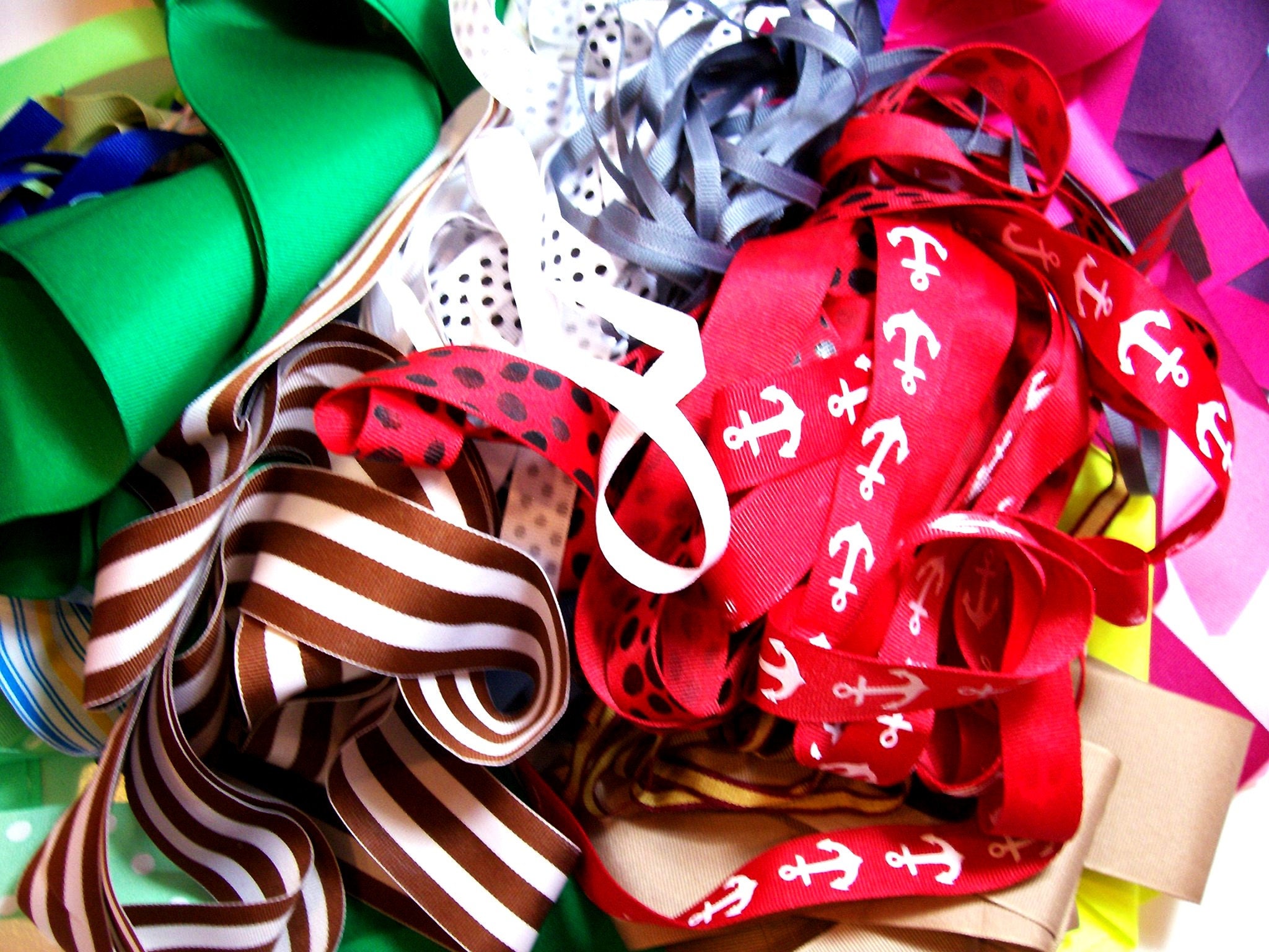 Ribbon Scraps Bag of Assorted Grosgrain Ribbon Scraps x 1