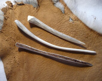 Deer Antler Hair Sticks Picks Forks Combs Set of 3 #104