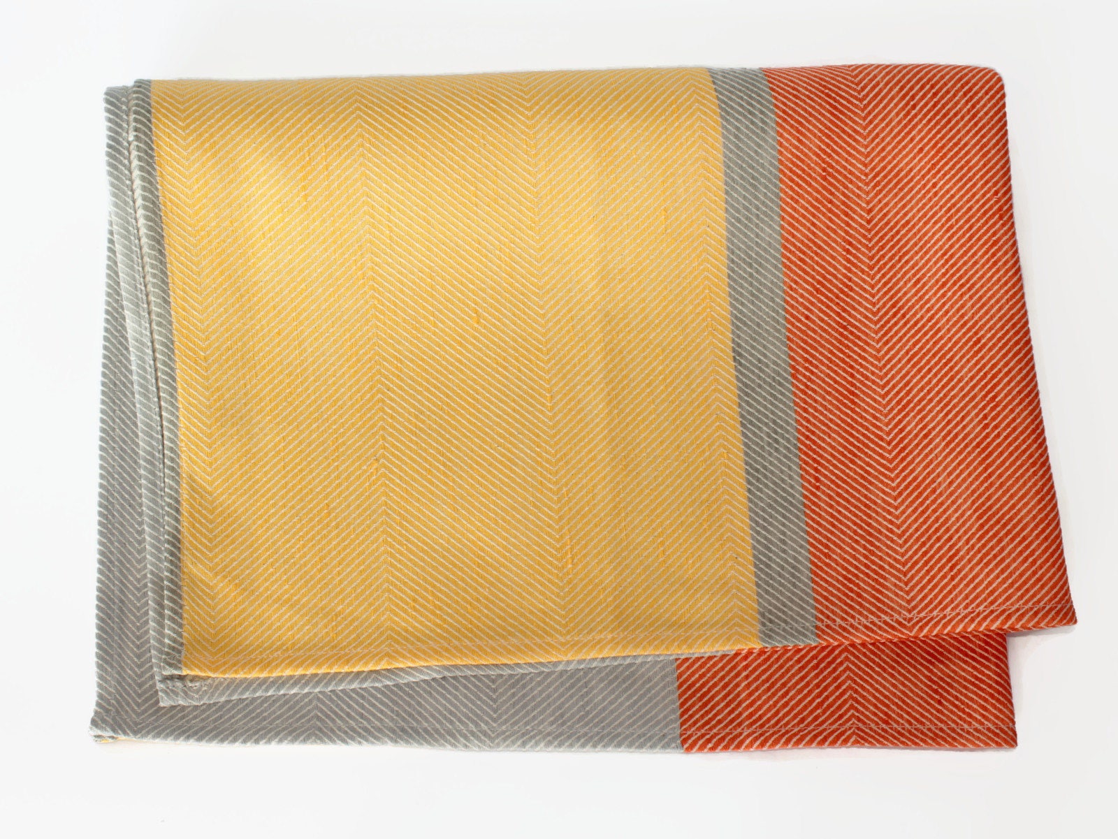 Multicolor Tea Towels. Linen Cotton Kitchen Towels. Orange
