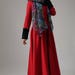 Red dress wool dress maxi dress for women winter