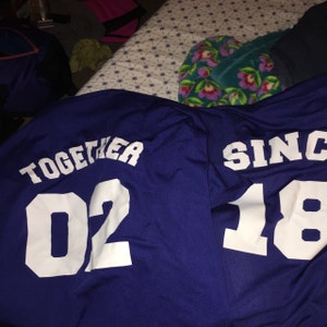 Together Since Custom Baseball Jersey Number Style Couples