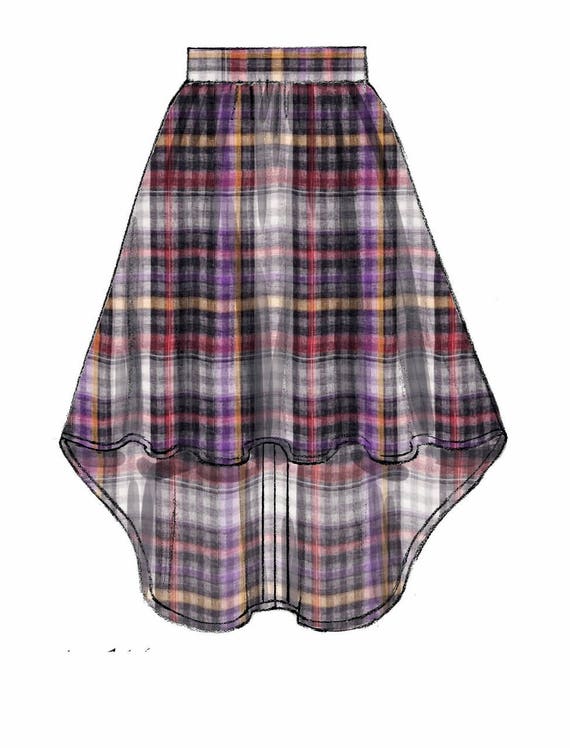 Flared Skirt Pattern, Skirt with Pockets Pattern, Skirt with Overlay ...