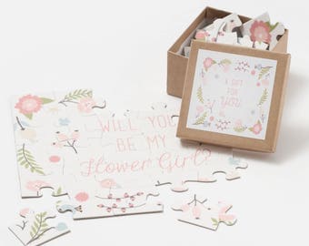 Will You Be My Flower Girl Puzzle, Flower Gift Gift, Puzzle for Flowergirl, Creative Way To Ask Flowergirl, Be My Flower Girl