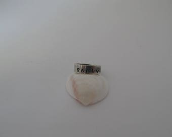 Personalized sterling silver ring