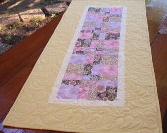 Quilted Table Runner, Patchwork Table Runner, Quilted Table Topper, Table Decor, Coffee Table Decor, Free USA Shipping
