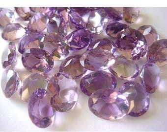 ON SALE 55% Wholesale Amethyst Lot - Amethyst Oval Cut Stones - 70 CTW - 21 Pieces Approx - 12x10mm To 11x9mm Each