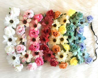 Bachelorette Flower Crowns | Floral headbands for bride | Floral crowns