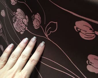 Art Nouveau Motif Silk Knit, 45"