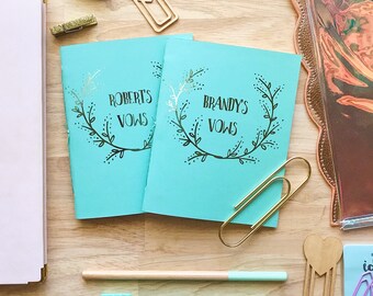 Customized Wedding Vow Books (Set of 2)