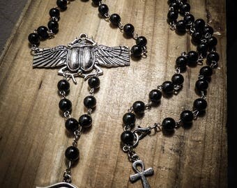 Rosary chaplet ankh Egyptian horus ♰ Scarabeo ♰