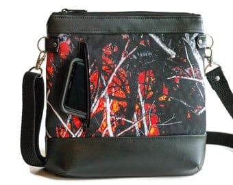 Wildfire Camo Crossbody Bag - Crossbody Purse - Sling bag - Cross Body bag - Camo purse - Orange Camo - Moonshine Camouflage - Cute purse