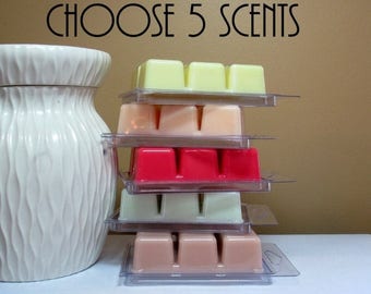 ON SALE - 5 Scented Wax Melts - Choose Any 5 Soy Wax Tarts