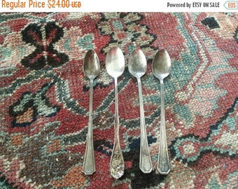 SILVER SALE Vintage Silver Iced Tea Spoons- Vintage Ice Cream Sundae Spoons