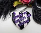 Beetlejuice Necklace, Tim Burton, Lydia Deetz, Strange and Unusual, gothic heart necklace