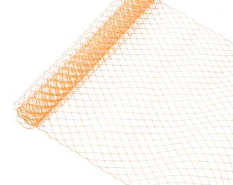 1 Yard x 10" Orange Russian Millinery Birdcage Veil Netting - Available in 17 Colors