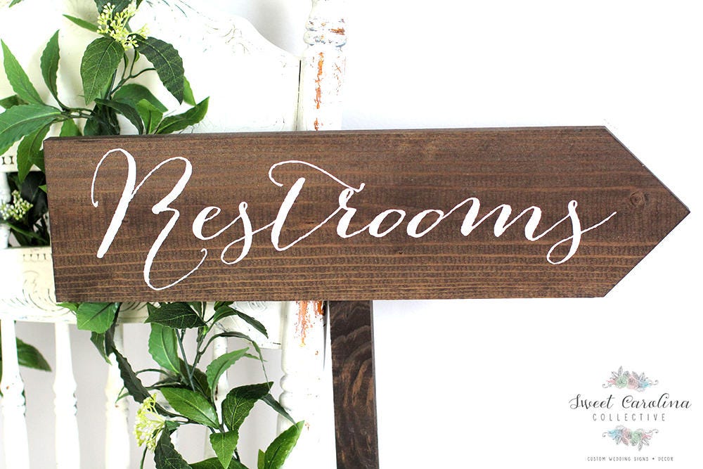 Wedding Sign Restroom Outdoor Wedding Signs Wedding Signs