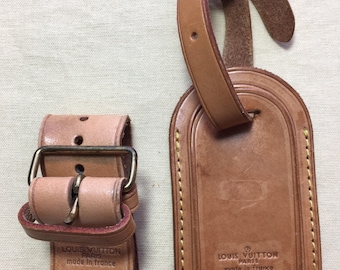 Authentic Louis Vuitton Luggage Tag And Strap Buckle.
