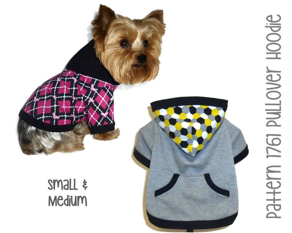 Dog Hoodie Pattern 1761 Small & Medium Dog Clothes Sewing