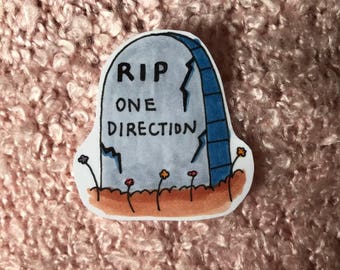 cute hand-drawn one direction tombstone sticker