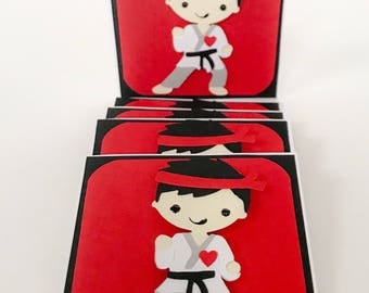 Karate valentines | Etsy