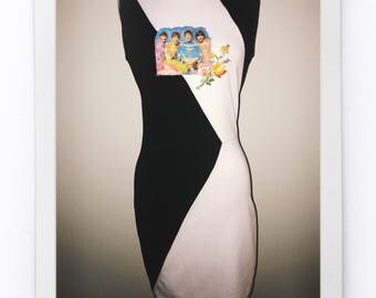 Beatles Dress with Embroidered Sgt. Pepper's Lonely Hearts Club Band Patch