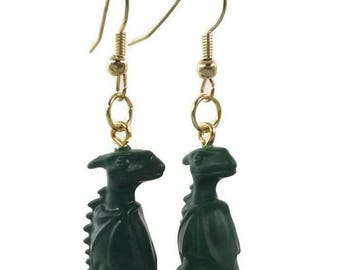 Earrings made with Lego ® Green Dragon