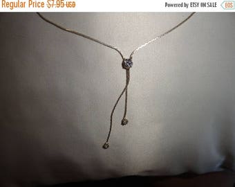 50% OFF Unique Silver toned adjustable necklace rhinestones