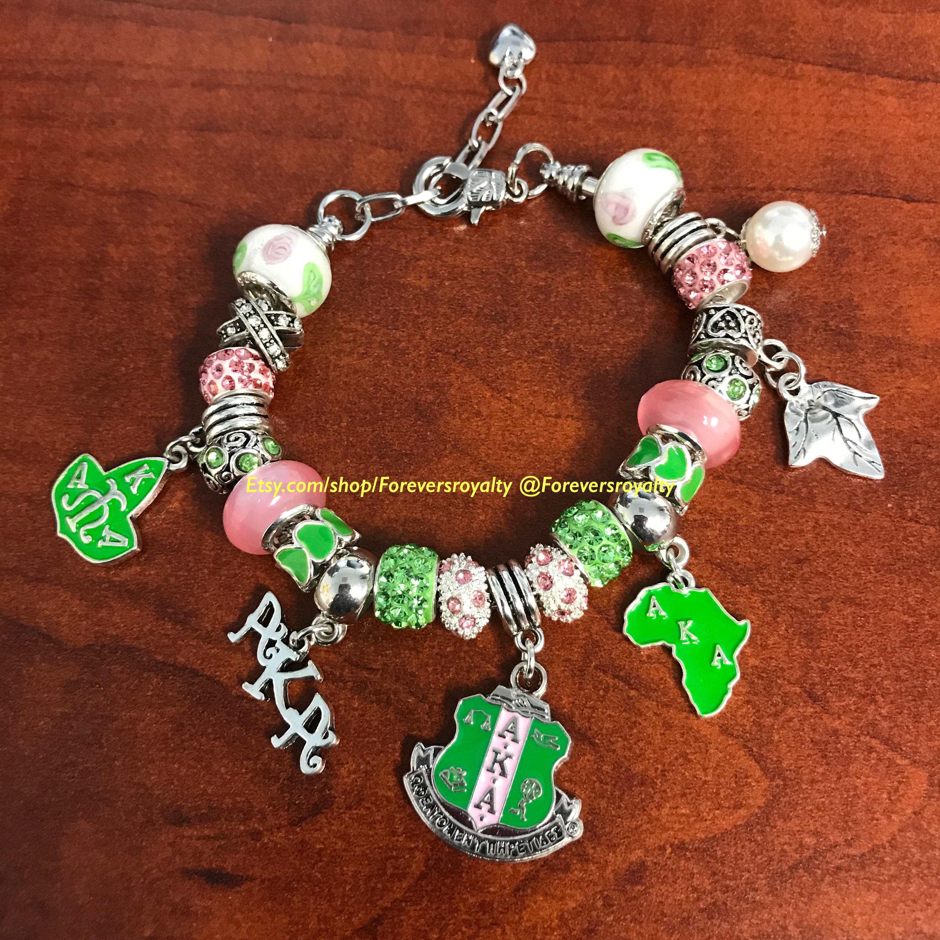 Aka sorority charm bracelet