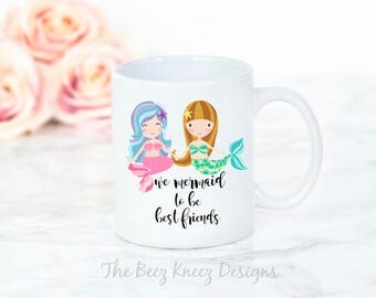 Mermaid mug, mermaid cup, best friend gift, coffee cup, mermaid gift, personalized mug, mermaid tail, funny mug, birthday gift, Anniversary