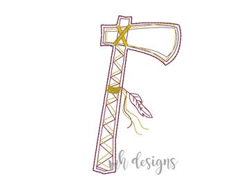 Quick stitch tomahawk embroidery design, Vintage stitch tomahawk, Embroidery file, Bean stitch tomahawk, Seminoles, Football, Florida State