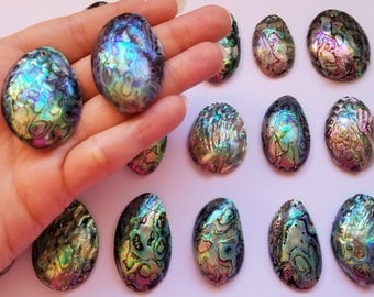 Large Abalone Cabochon Pendant - Abalone Shell Cabochon - Large Pendant - Paua Shell Pendant - Jewelry Supplies - Abalone Cabochon