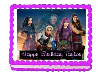 Disney Descendants 2 party decoration edible cake image cake topper frosting sheet