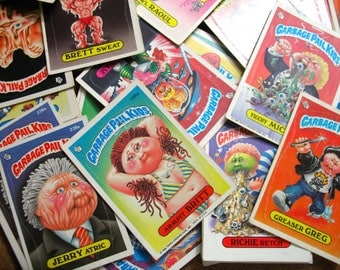 GARBAGE PAIL KIDS Trading Card Stickers - 12 Assorted Pcs Vintage Original series from the 1980's Lg-gpk