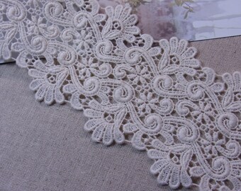 Gorgeous Vintage style Cotton Crochet Lace Trim Lovely 10cm Wide 1 Yard #352
