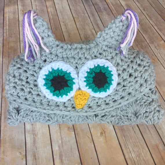 Crochet Owl Blanket Owl Hooded Blanket Adult Owl Blanket