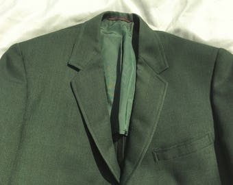 Vintage 60s Hart Schaffner & Marx Green Sport Coat Blazer 40