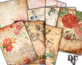 Digital Collage Sheet Vintage Girls Printable Download