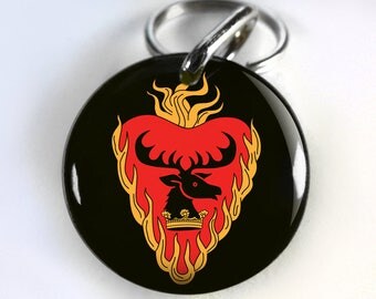 Dog ID Tag Pet id tags Unique pet tags game of thrones Bratheon of Dragonstone