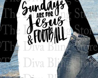 Sundays are for Jesus and Football SVG File