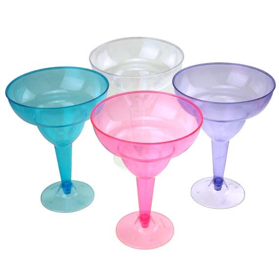 Plastic Margarita Glass Cups 6Inch 6Piece