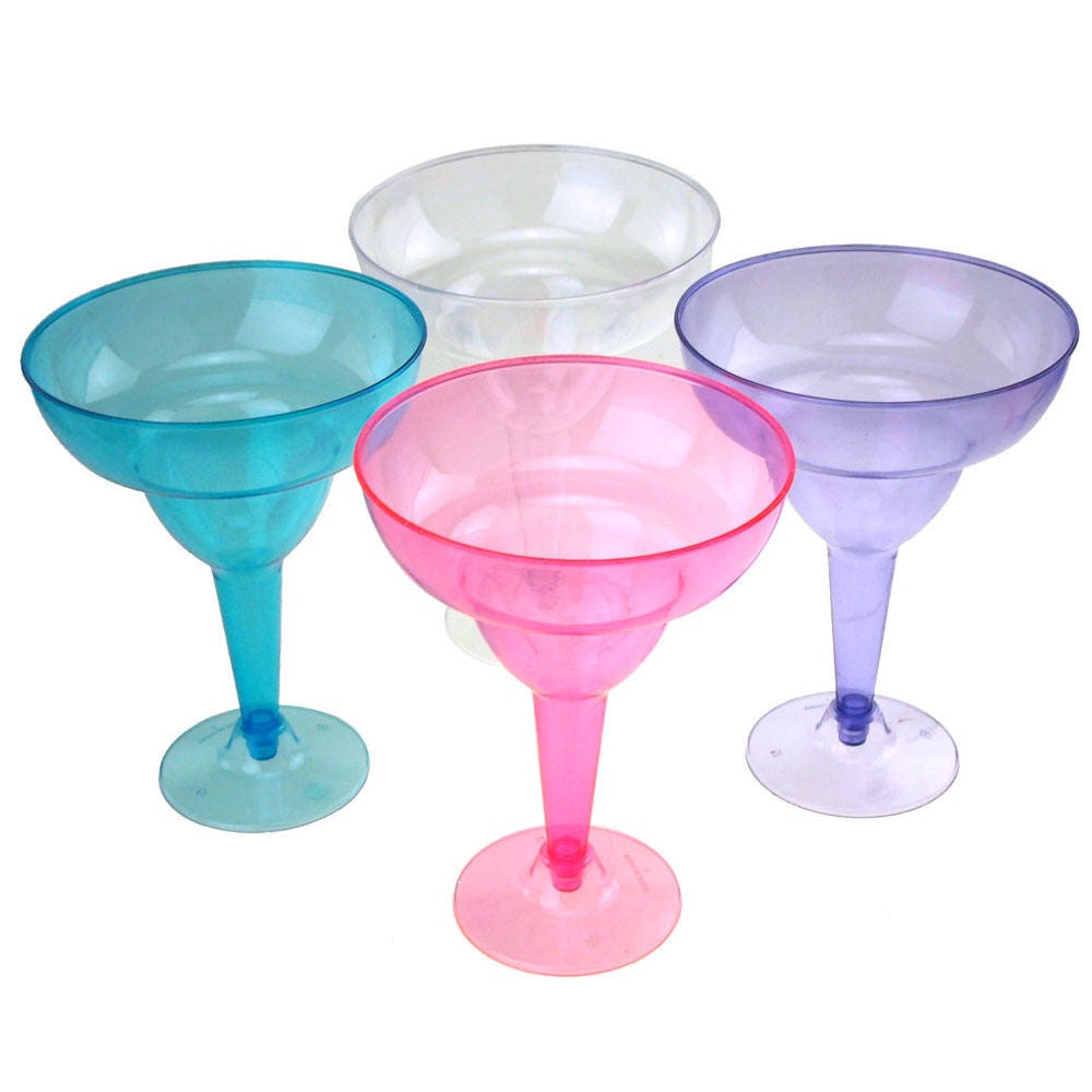 Plastic Margarita Glass Cups 6Inch 6Piece